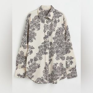 H&M floral dress work shirt size L